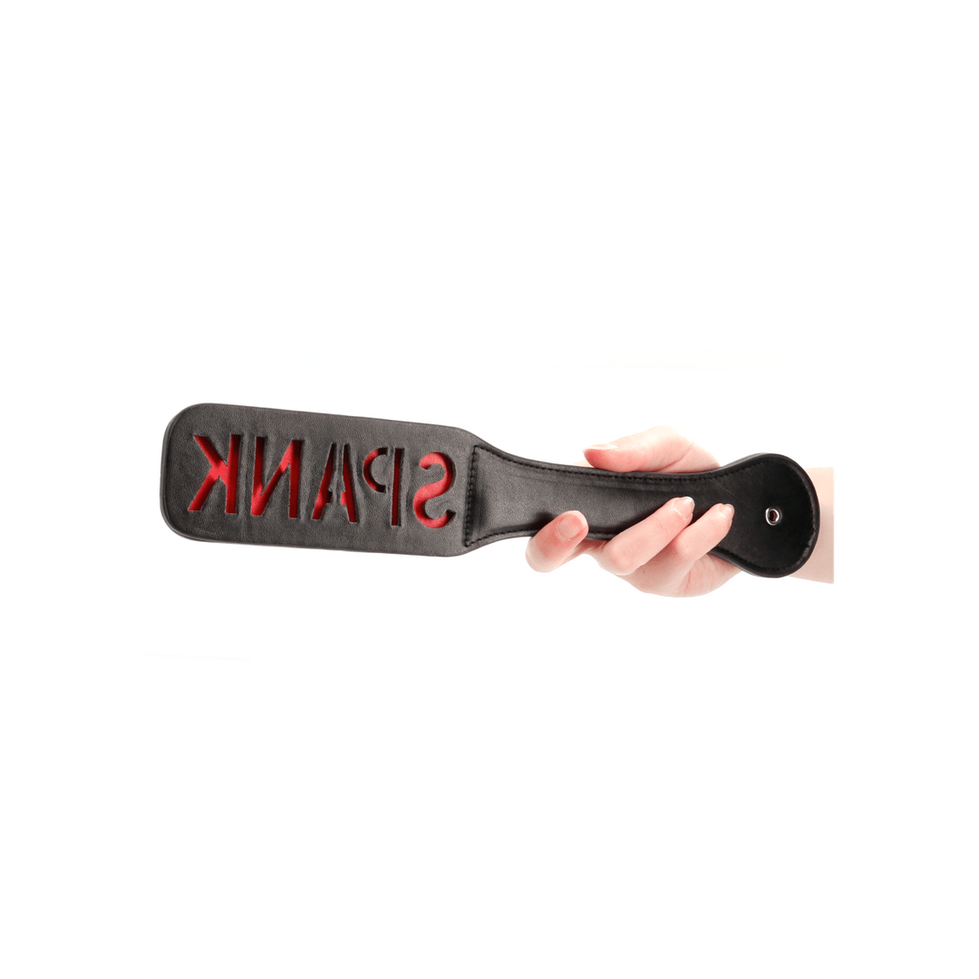 Paddle Ouch mit Spank-Prägung Schwarz 31,5 x 5,5 cm – Ansicht 4