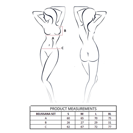 Passion - Belissana Bh + String Set Violett L/XL