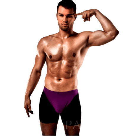 Passion - Boxer 009 Lila/Schwarz Erotische Dessous S/M