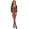 Bodystocking Bs125 Schwarzer Mesh-Bodystocking