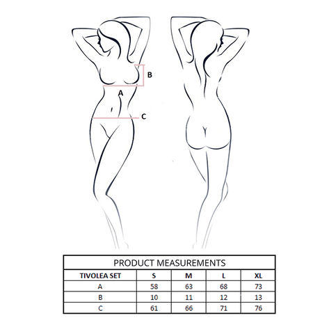Passion - Tivolea Bh + String Set Misty Rose L/XL