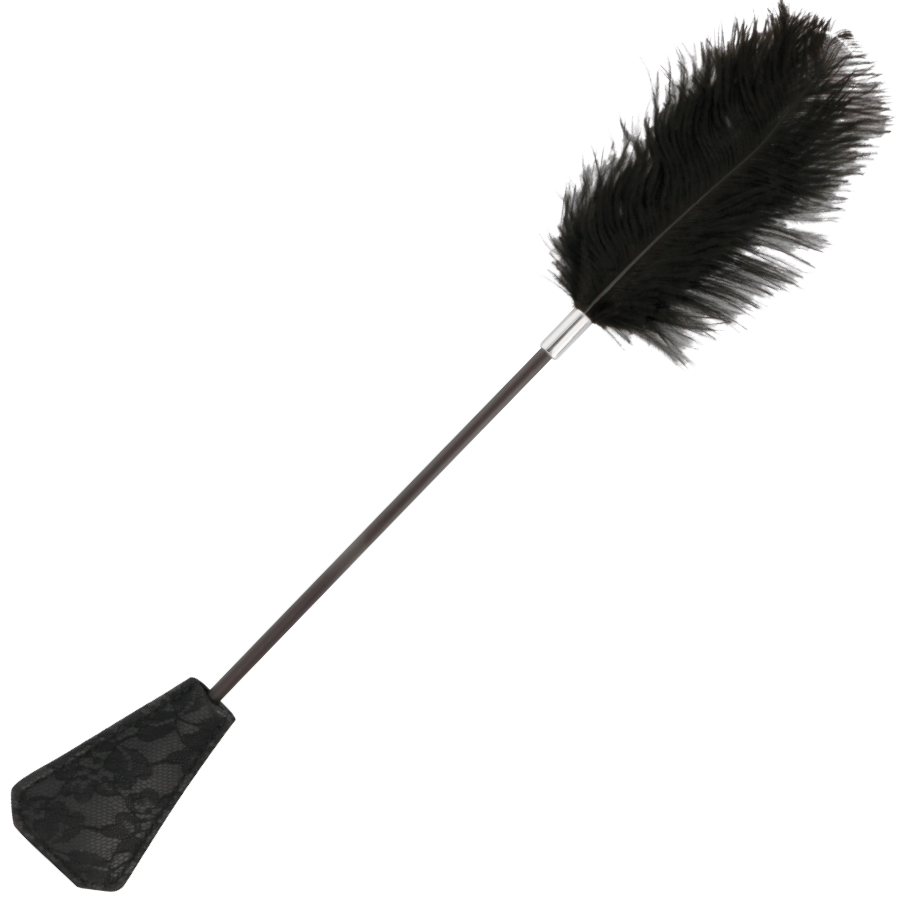 Peitsche Love mit Feder Schwarz 56 cm