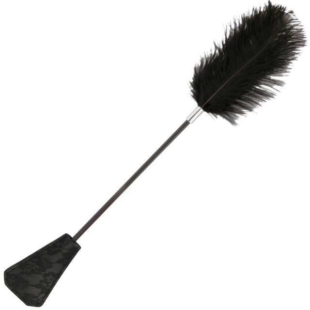 Peitsche Love mit Feder Schwarz 56 cm