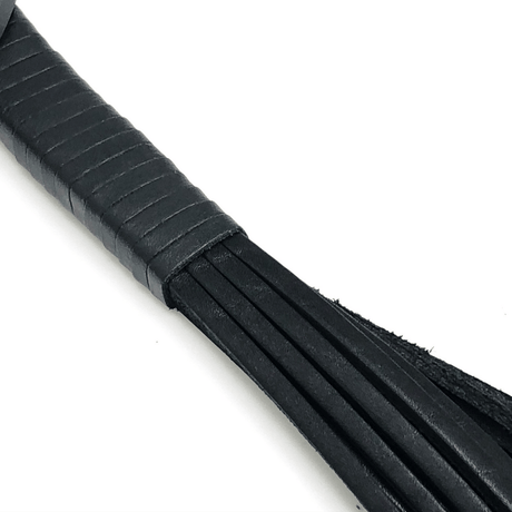 Peitsche Martinet aus Leder Schwarz 43 cm – Ansicht 2