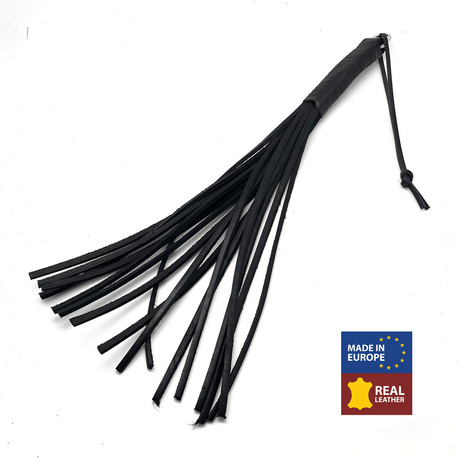 Peitsche Martinet aus Leder Schwarz 43 cm
