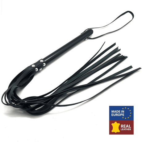 Peitsche Martinet mit Holzgriff Schwarz 78 cm