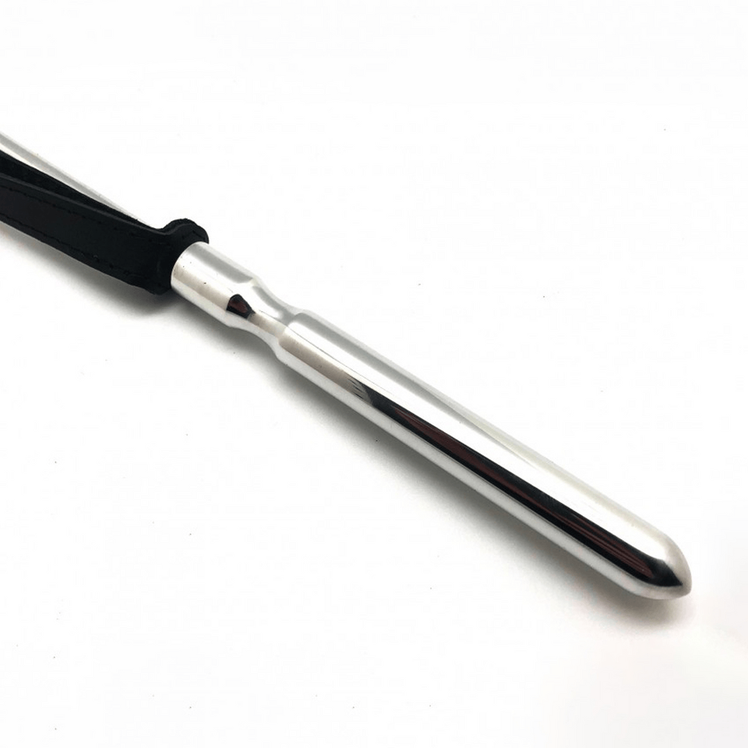 Gerte mit Metallgriff Schwarz und Silber 52 cm – Ansicht 3