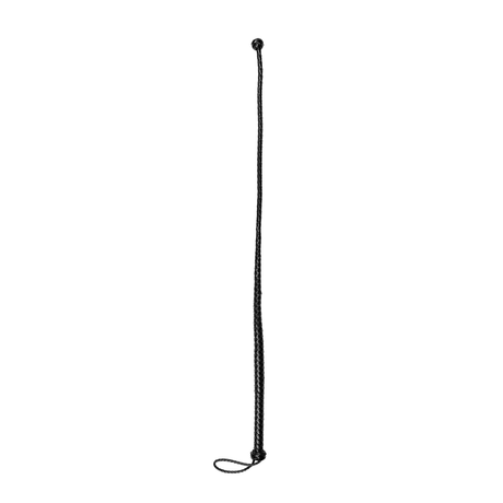 Peitsche Ouch geflochten einsträngig mit Endknoten Schwarz 122 cm – Ansicht 2