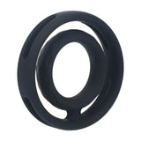 Hodenring gerippt für Penis und Hoden aus Silikon Schwarz 5,4 x 5,4 cm – Ansicht 4