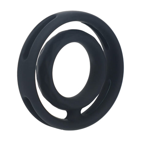 Penis- und Hodenring Silikon gerippt Schwarz 5,4 x Ø 5,4 cm – Ansicht 4