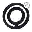 Hodenring gerippt für Penis und Hoden aus Silikon Schwarz 5,4 x 5,4 cm