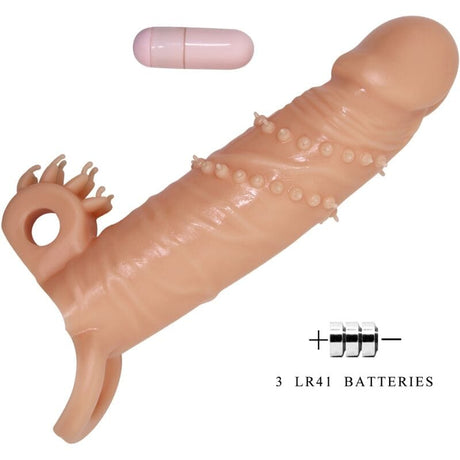 Penishülle Connor + Klitorisstimulator Fleisch Hautfarbe 6,7 cm