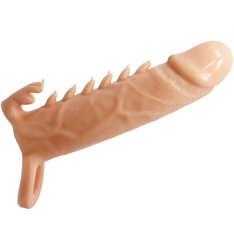 Penishülle Emmit + Klitoris-Stimulator Fleisch Hautfarbe 6,3 cm