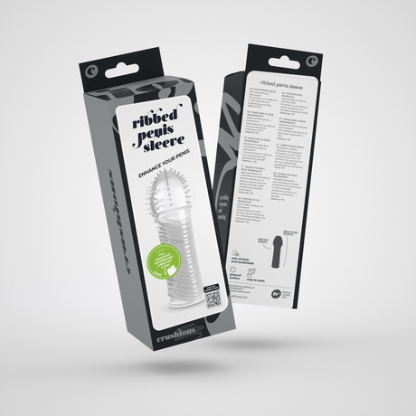 Penishülle gerippt Transparent 15,5 x Ø 3,3 cm – Ansicht 2