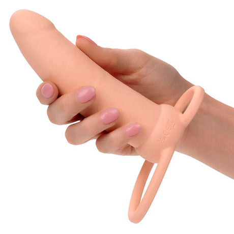 Penishülle Maxx Thick Dual Penetrator 10 Vibrationen Fleisch Hautfarbe