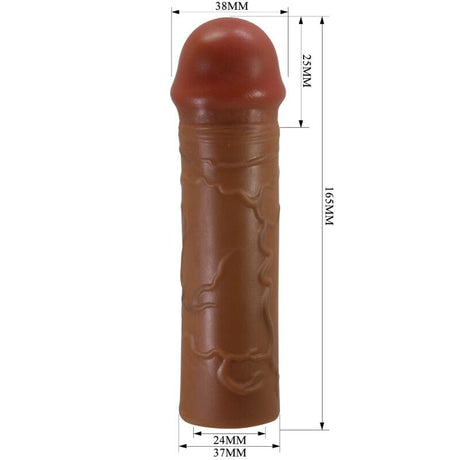 Penishülle Nile mit Verlängerung Mulatte 2,5 cm
