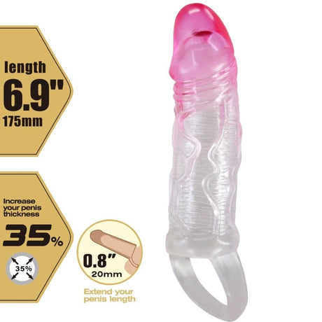 Penishülle Odes Realistische Penisvergrösserungshülse Rosa 2 cm
