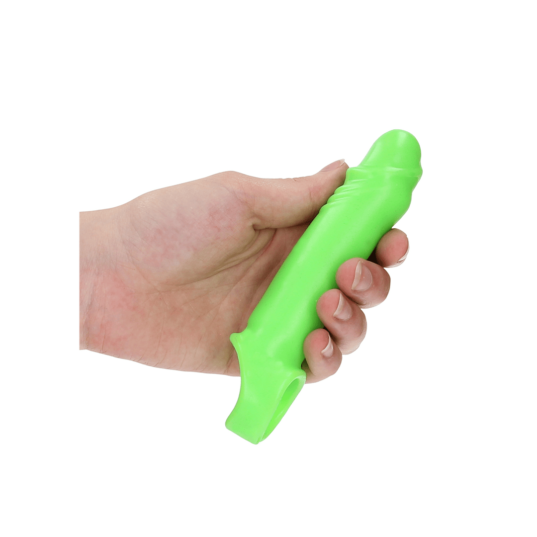Penishülle Ouch glatt nachtleuchtend Grün 15,5 x Ø 2,8 cm – Ansicht 6