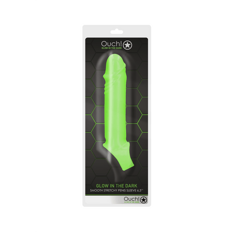 Penishülle Ouch glatt nachtleuchtend Grün 10 x Ø 2,8 cm – Ansicht 2