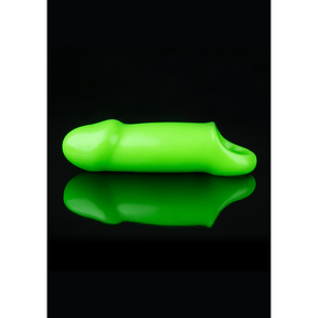 Penishülle Ouch glatt nachtleuchtend Grün 11 x Ø 4 cm