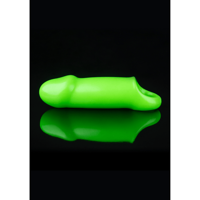 Penishülle Ouch glatt nachtleuchtend Grün 11 x Ø 4 cm