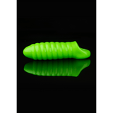 Penishülle Ouch mit Rillen nachtleuchtend Grün 10 x Ø 4 cm