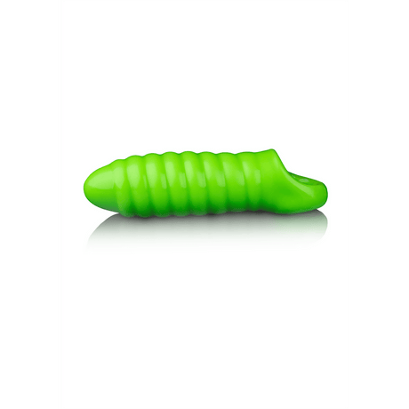Penishülle Ouch mit Rillen nachtleuchtend Grün 10 x Ø 4 cm – Ansicht 4