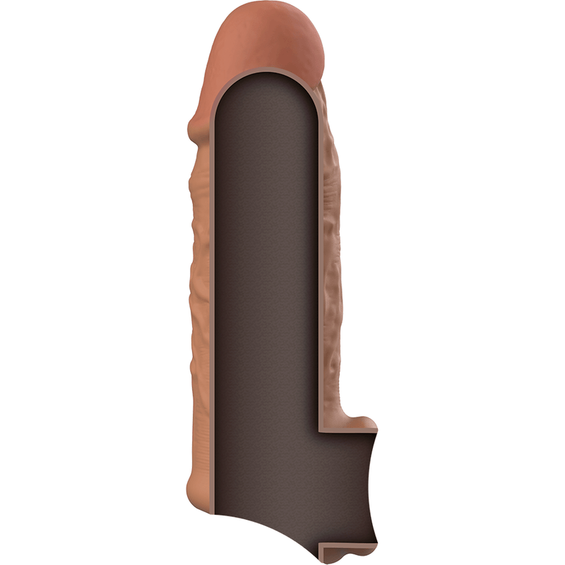 Penishülle V7 aus Flüssigsilikon Braun 11 x 3 cm – Ansicht 4