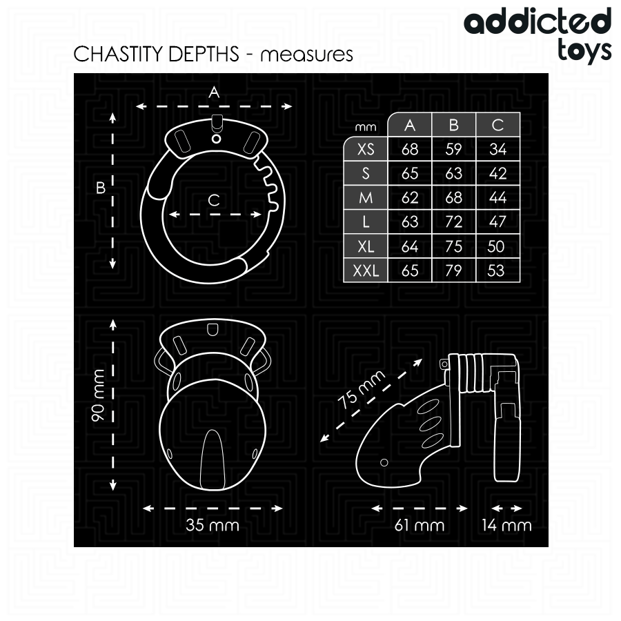 Peniskäfig Chastity Depths Ø 3,5 cm
