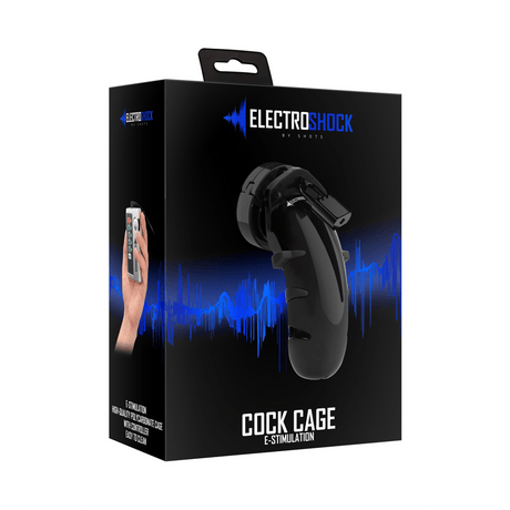 Peniskäfig Cock Cage mit E-Stimulation Schwarz 11,5 x Ø 3,5 cm – Ansicht 2