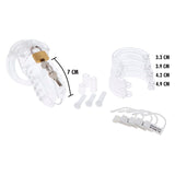 Peniskäfig Extreme Keuschheitspferdkäfig Acryl Einstellbar Klar Transparent Ø 3,4 cm