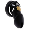 Peniskäfig Extreme Keuschheitspumpenkäfig aus Silikon L Schwarz Ø 5,2 cm