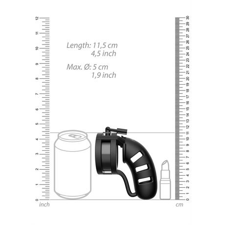Peniskäfig ManCage 19 mit Ballsplitter aus Silikon Schwarz 11,5 x 5 cm – Ansicht 5