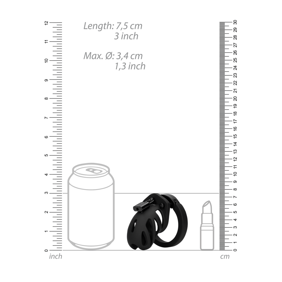 Peniskäfig ManCage 23 kurz als Silikongitter Schwarz 6,7 x 4,8 cm – Ansicht 7
