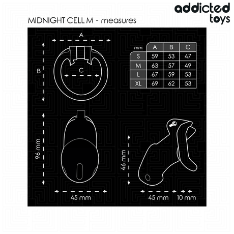 Peniskäfig Mindnight Cell Cockcage M Ø 3,3 cm