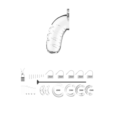Peniskäfig Modell 16 mit Harnröhren-Dilator Durchsichtig 10 x Ø 4,2 cm – Ansicht 3