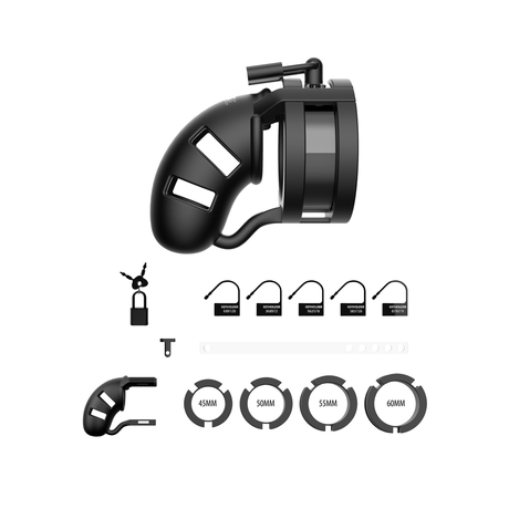 Peniskäfig Modell 18 mit Ballsplitter Schwarz 11 cm – Ansicht 4