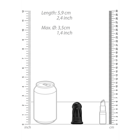 Peniskäfig Modell 27 Silikon ultraweich Schwarz 9,6 x Ø 5,4 cm – Ansicht 7