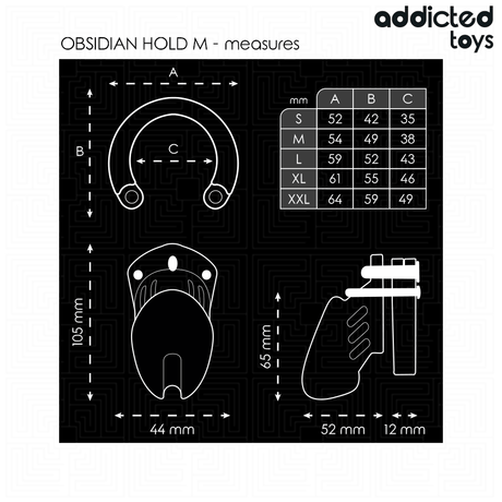 Peniskäfig Obsidian Hold M Ø 3,4 cm