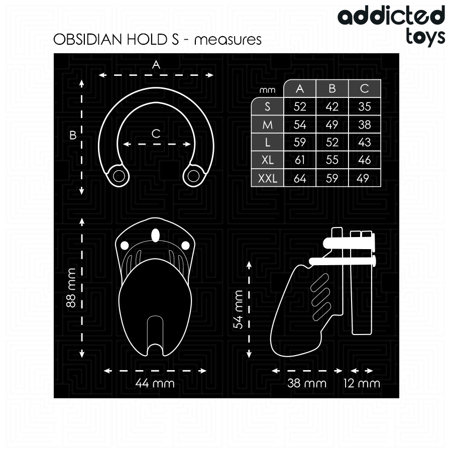Peniskäfig Obsidian Hold S Ø 3,5 cm