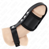 Peniskäfig Peniskäfigring aus Leder mit Verstellbarem Beschichtetem Hockentrennergurt
