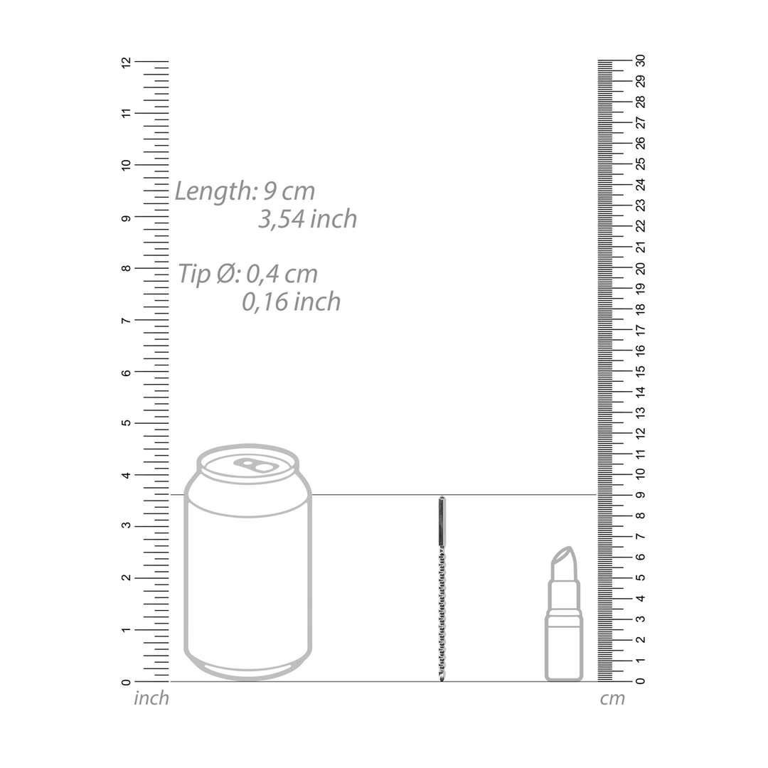 Penisplug Ouch aus Edelstahl geriffelt Silber 9 x Ø 0,4 cm – Ansicht 3