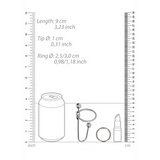 Penisplug Ouch aus Edelstahl mit Eichelring Silber 9 x Ø 1 cm – Ansicht 4