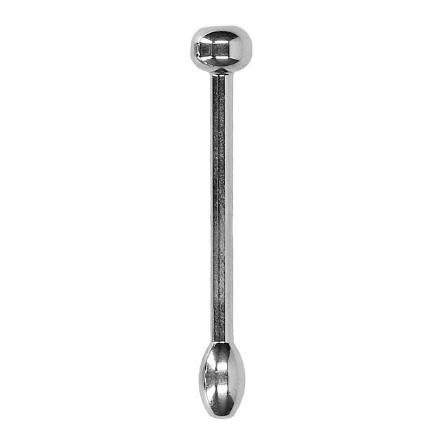 Penisplug Ouch aus Edelstahl mit zwei Kugeln Silber 4,9 x Ø 0,6 cm