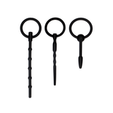 Penisplug-Set Ouch aus Silikon mit drei Sonden Schwarz 11,5 cm