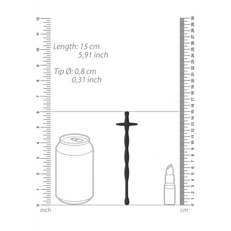 Penisplug Silikon Schwarz 12,5 x Ø 1 cm – Ansicht 3