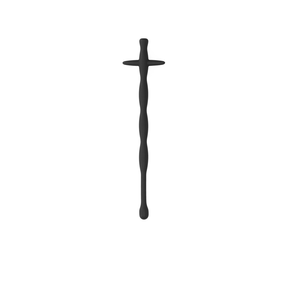 Penisplug Ouch aus Silikon mit Querstab Schwarz 15 x Ø 0,8 cm
