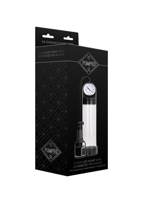Penispumpe Comfort mit PSI-Anzeige Transparent 20,5 x 6 cm – Ansicht 2