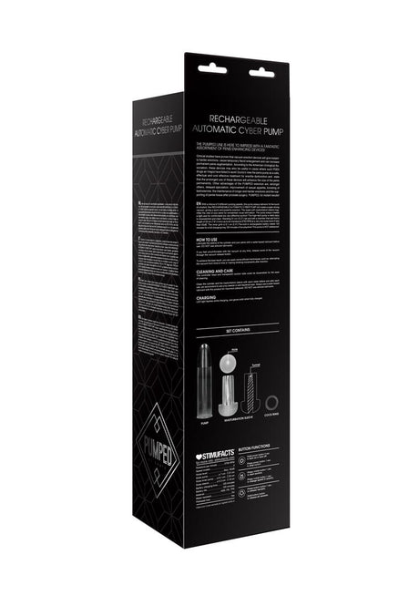 Penispumpe Cyber automatisch mit Akku und Hülle Durchsichtig 20 x Ø 7 cm – Ansicht 3