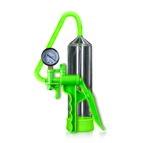 Penispumpe Elite für Anfänger nachtleuchtend Grün 21 x Ø 6,5 cm – Ansicht 4